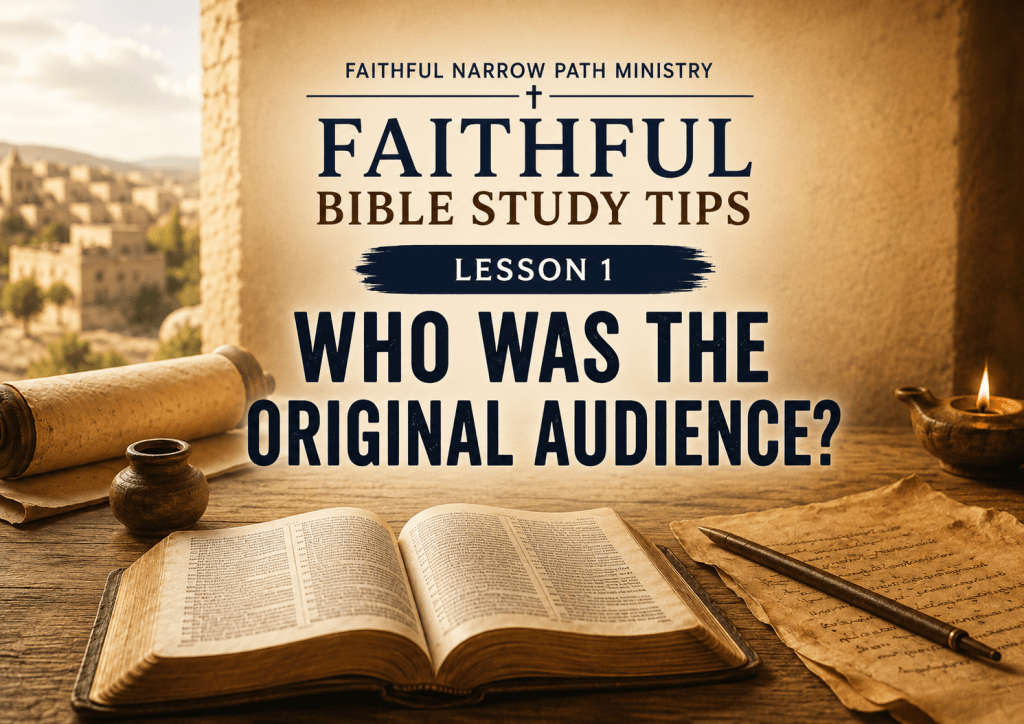 Faithful Bible Study Tips – Lesson 1: Who Was the Original&nbsp;Audience?