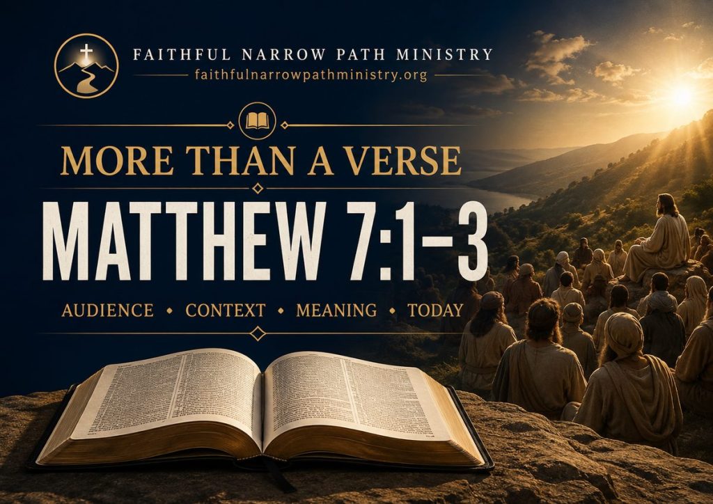 More Than a Verse | Matthew&nbsp;7:1–3