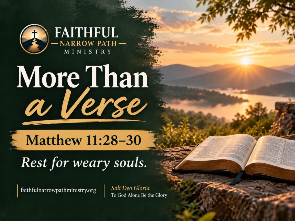 More Than a Verse | Matthew 11:28–30